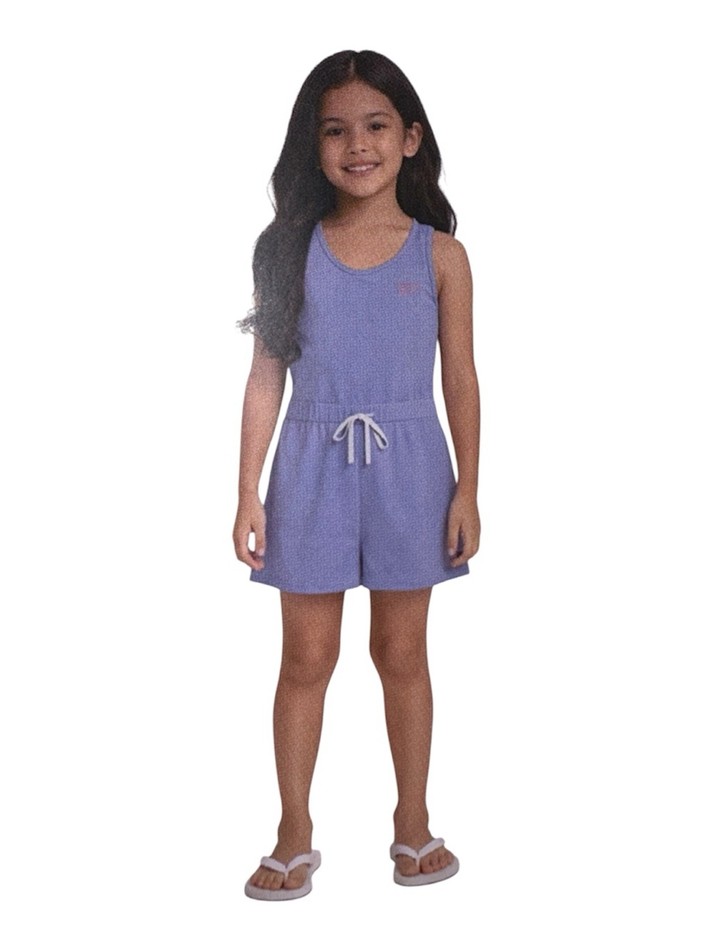 Reebok Girls' Lavender Sleeveless Drawstring Romper